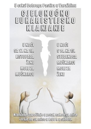 Cjelonoćno euharistijsko klanjanje u crkvi Dobroga Pastira u Varaždinu